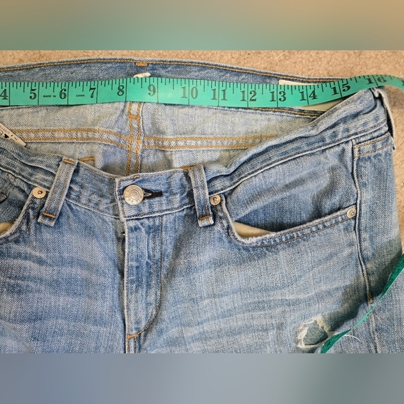 RAG & BONE Light Wash Distressed Cropped Boyfriend Jeans. Size 28 - Picture 12 of 13